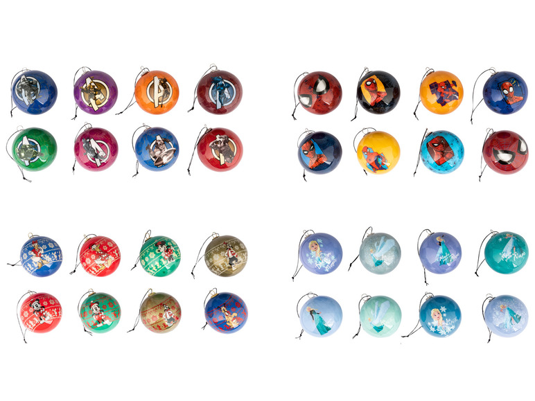 DISNEY Boules de Noël, 8 pièces