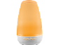 Diffuseur d'arômes orange avec boutons pour lumière, minuterie et brume