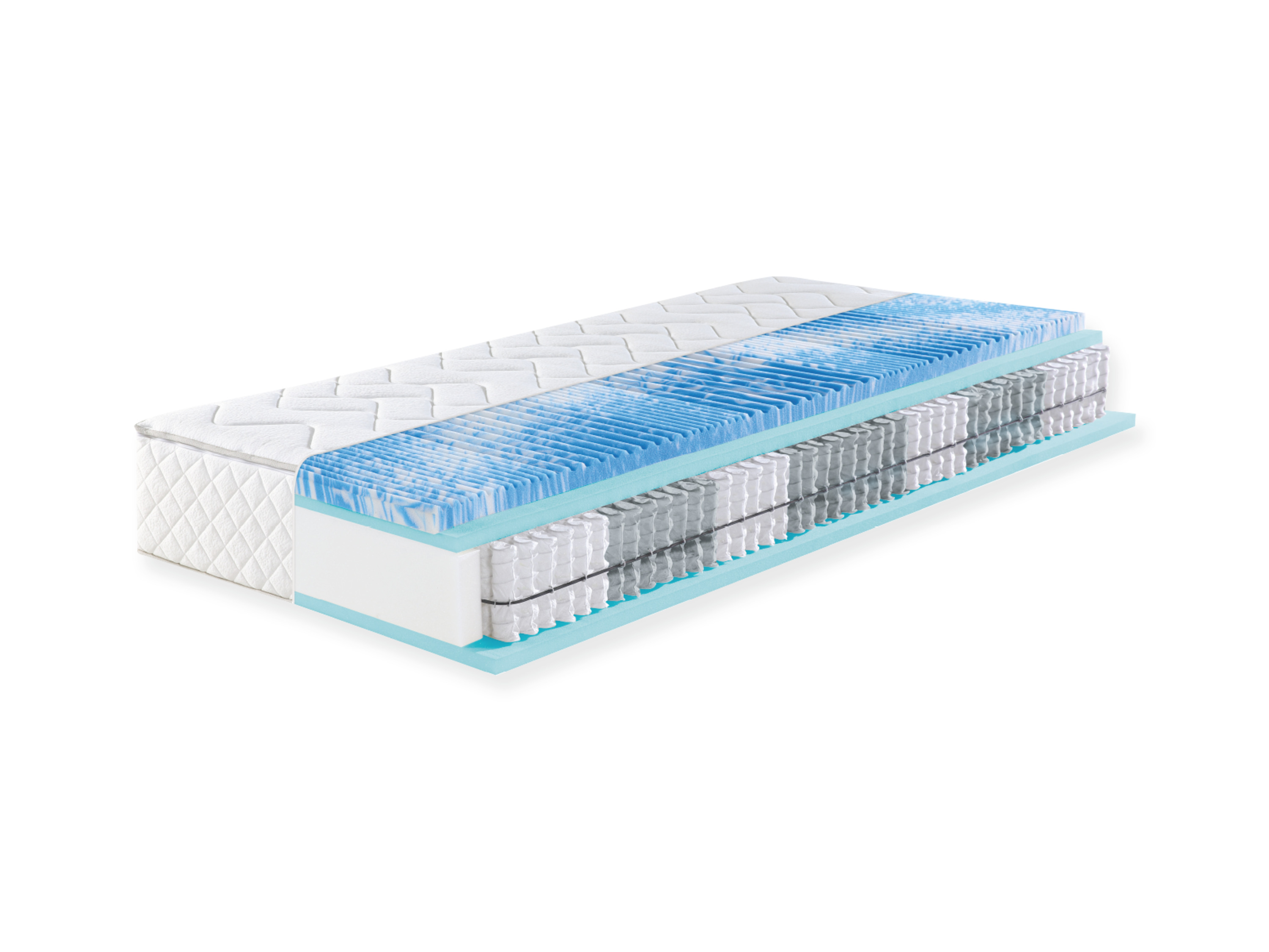 f.a.n. Matelas à ressorts ensachés Sweet Dream XXL, 7 zones, avec surmatelas (H2, 90 x 190 cm)