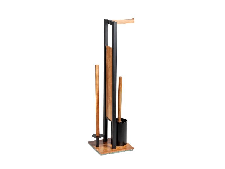 Porte-papier toilette et porte-brosse, design moderne.