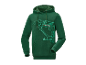 Sweat-shirt à capuche vert Parkside avec un motif de perceuse.