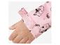 Manche rose d'une veste pour enfant avec un imprimé animal mignon et des poignets ajustables.