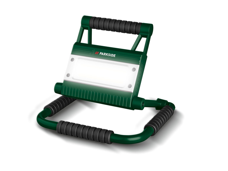 Lampe de travail verte Parkside avec poignées