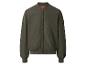 Blouson bomber homme vert olive avec doublure orange