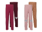 Leggings thermiques enfant LUPILU, lot de 2, rose/marron et framboise/bordeaux avec cœurs