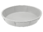 Plat de cuisson rond gris clair en plastique