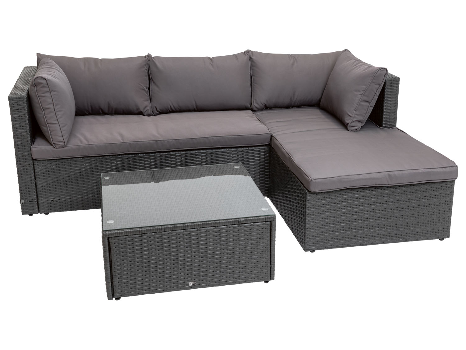LIVARNO home Ensemble coin salon, 2 pièces, gris
