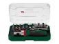 Coffret à outils Parkside : tournevis, douilles et embouts divers.