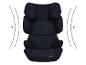 Un siège auto Cybex bleu, modèle Solution X-Fix.