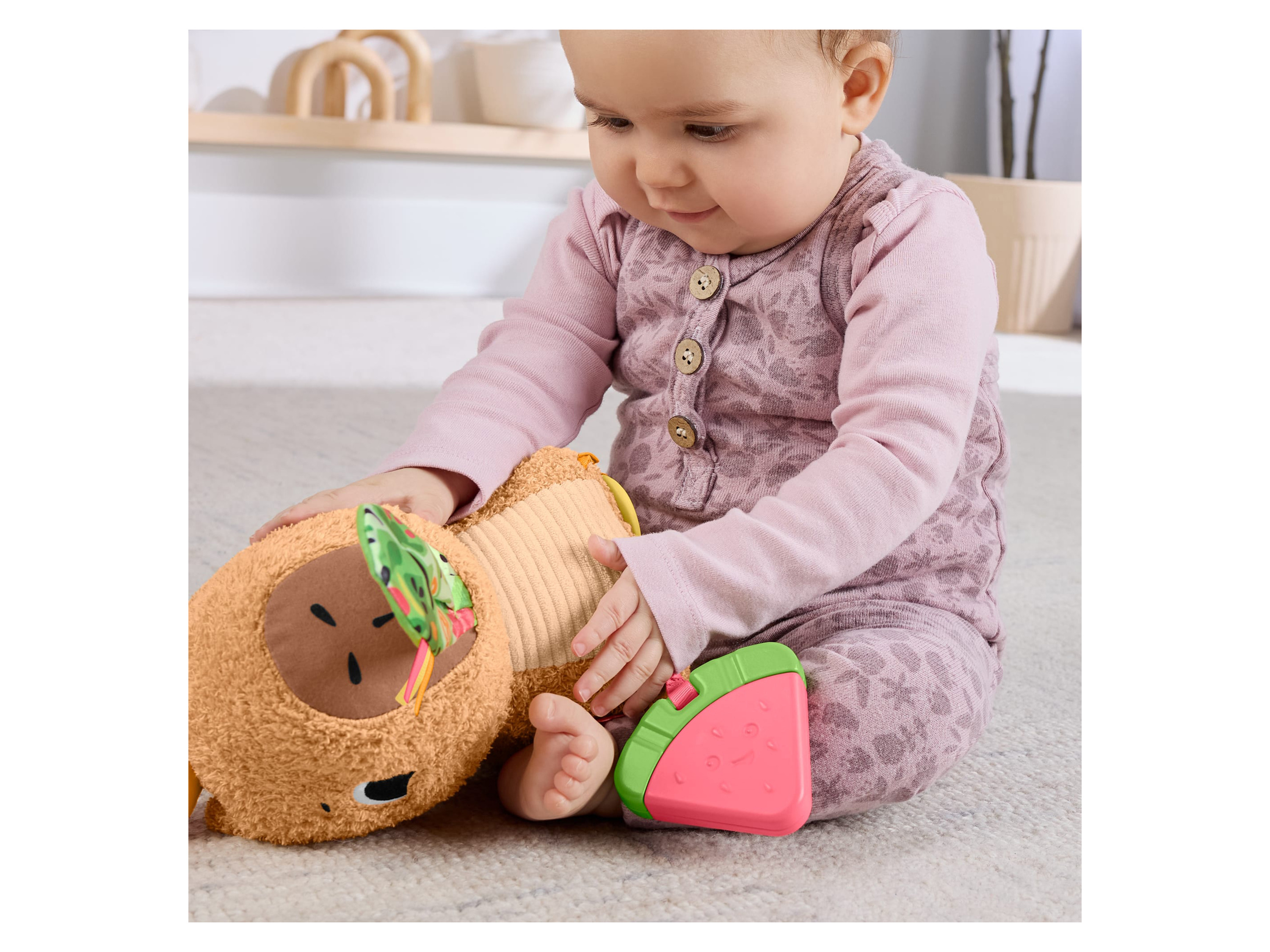 Peluche Fisher-Price Mon Capybara Câlins – Anneau de Dentition et Hochet - vue 7