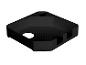 Un support en silicone noir pour écouteurs sans fil.