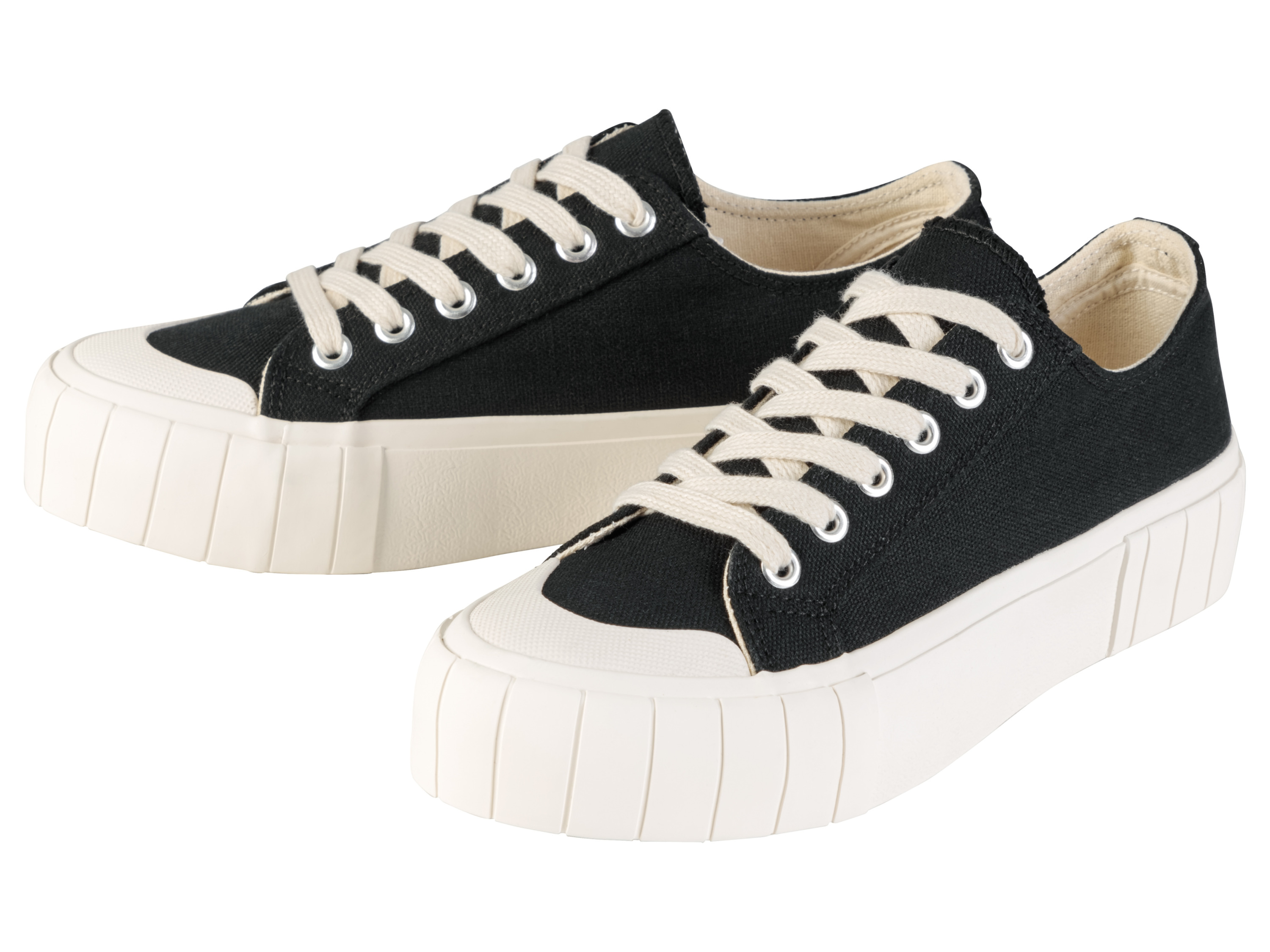 esmara® Chaussures basses en toile résistante Damen (noir, 37)