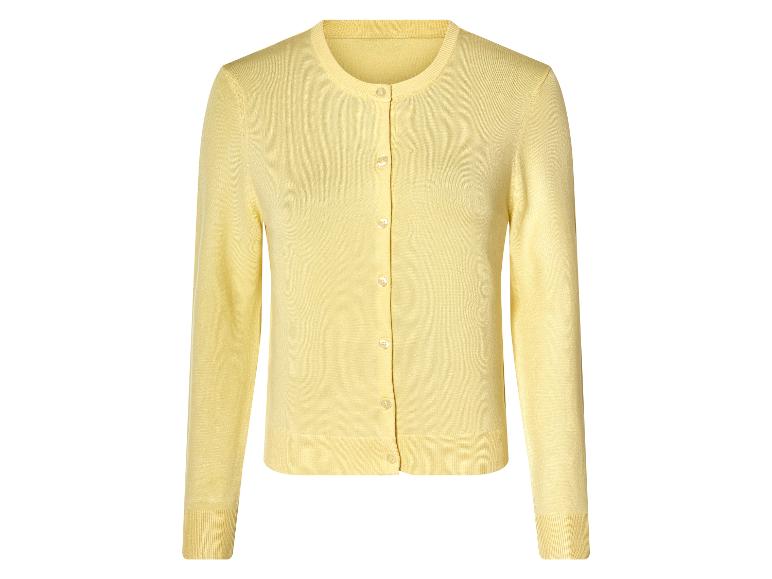 Gilet jaune clair à boutons.