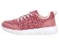 Chaussures de sport roses pour femmes avec lacets et semelle blanche