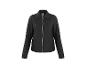 Veste en cuir noire avec fermeture éclair et col