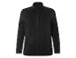 Veste polaire noire à fermeture éclair.