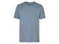 T-shirt bleu uni à manches courtes.