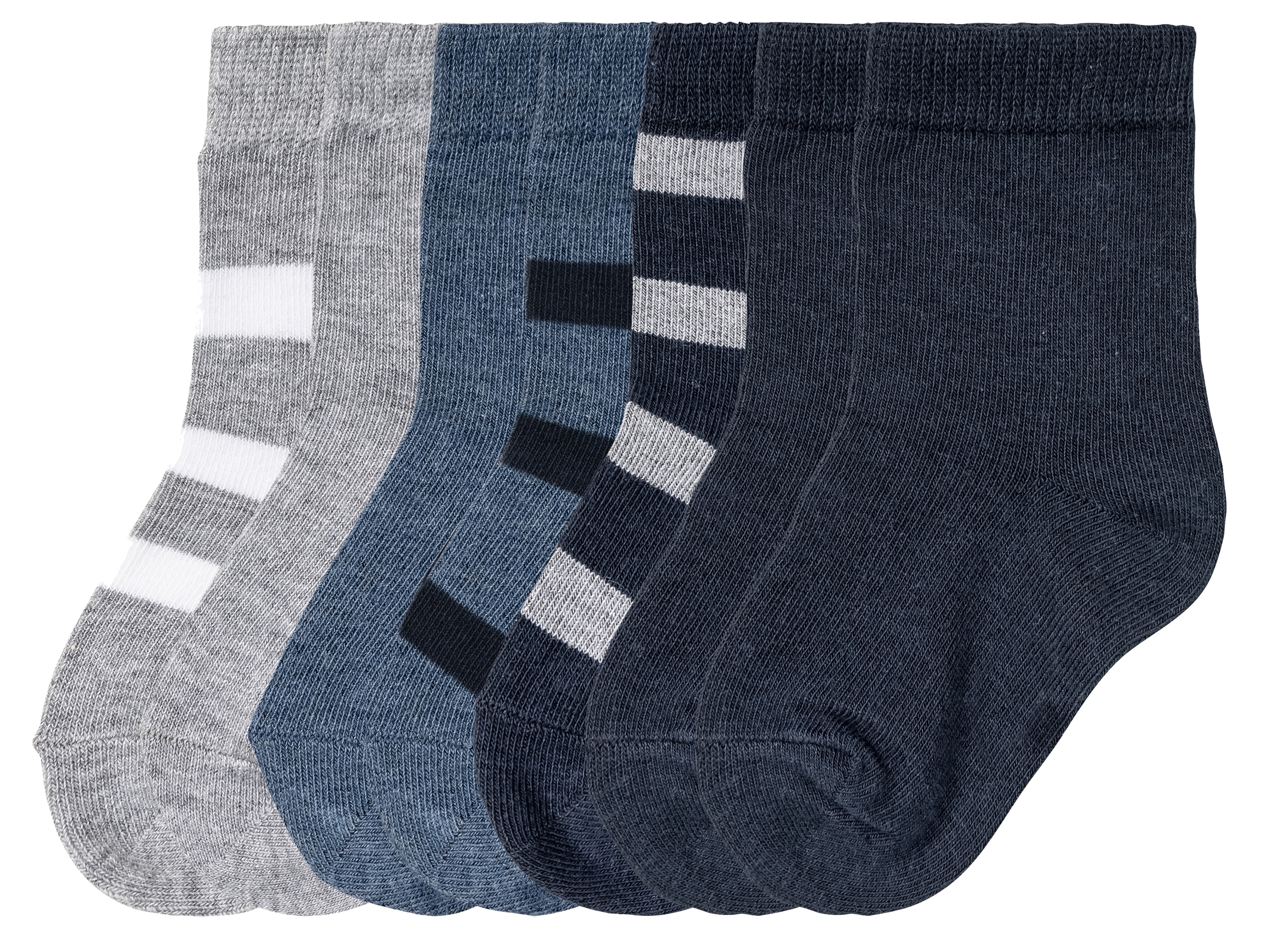 lupilu® Lot de 7 paires de chaussettes petit garçon (19/22, gris/bleu/bleu marine)