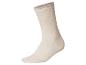 Chaussette beige avec bord-côte.