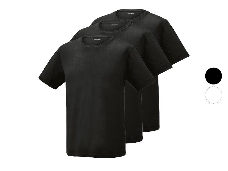 Trois t-shirts noirs Parkside pour homme.