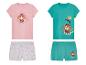 Pyjamas fille avec t-shirts et shorts, motifs Pat' Patrouille.