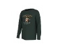 T-shirt à manches longues pour enfant vert foncé avec motif festif de bonhomme de pain d'épices.