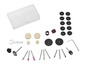 Disques de coupe, bandes abrasives et accessoires pour un jeu d'outils de type Dremel.