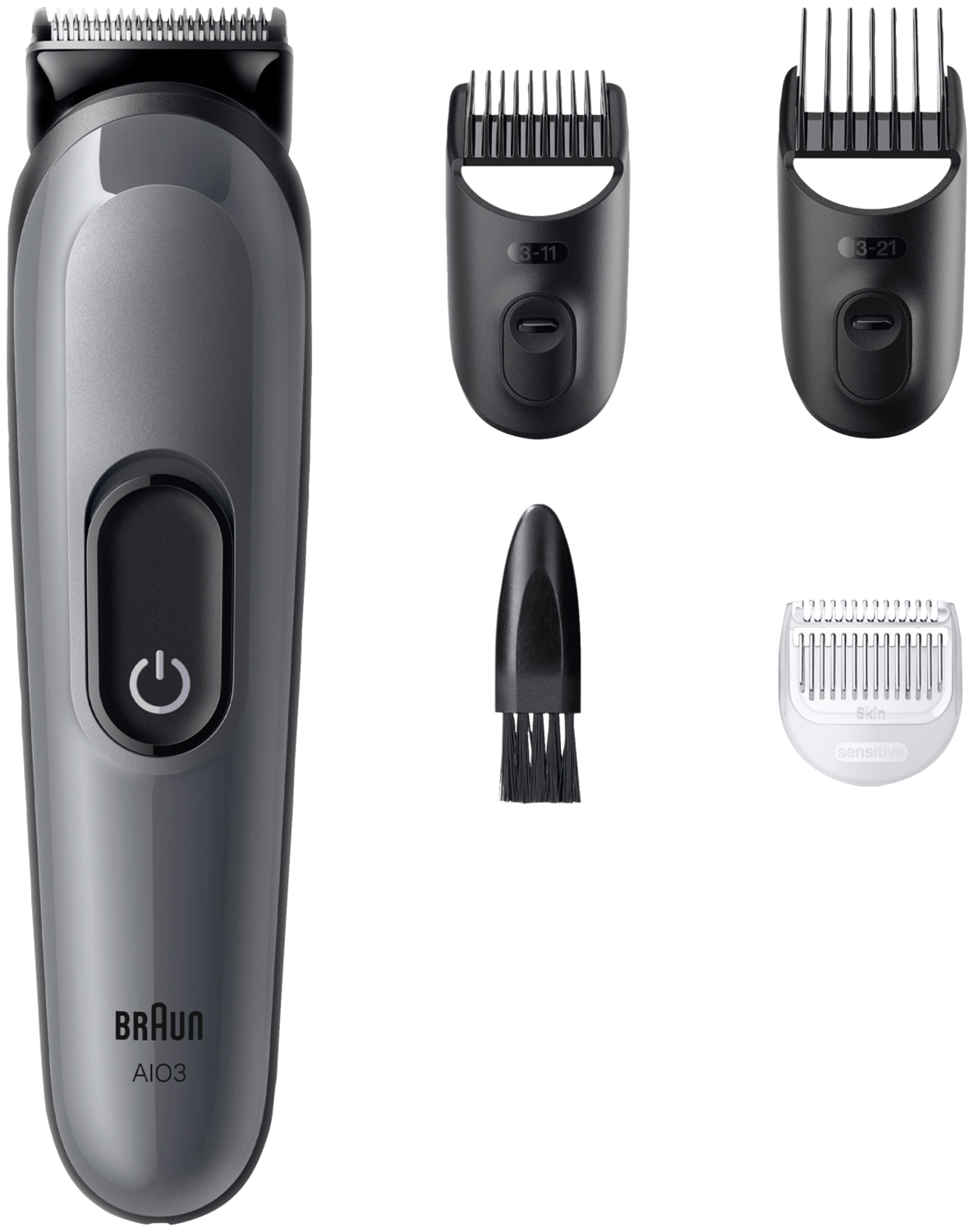 BRAUN Ensemble de rasage tout-en-un Série 3, 4-en-1 «AIO3500» lame ultra-tranchante.