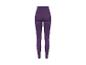 Legging de sport violet foncé avec détails texturés.