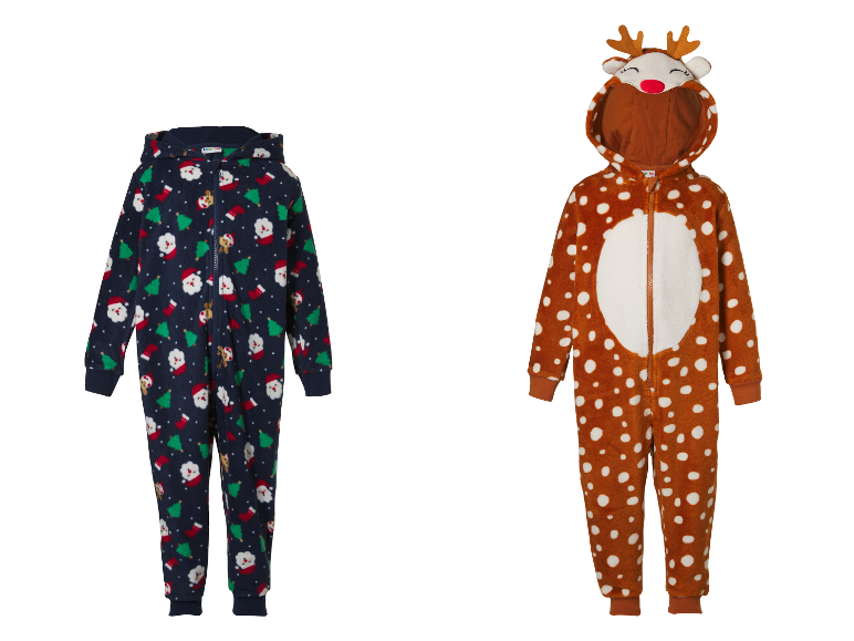 Combinaison en peluche pour enfants LUPILU® avec motifs de Noël et de renne