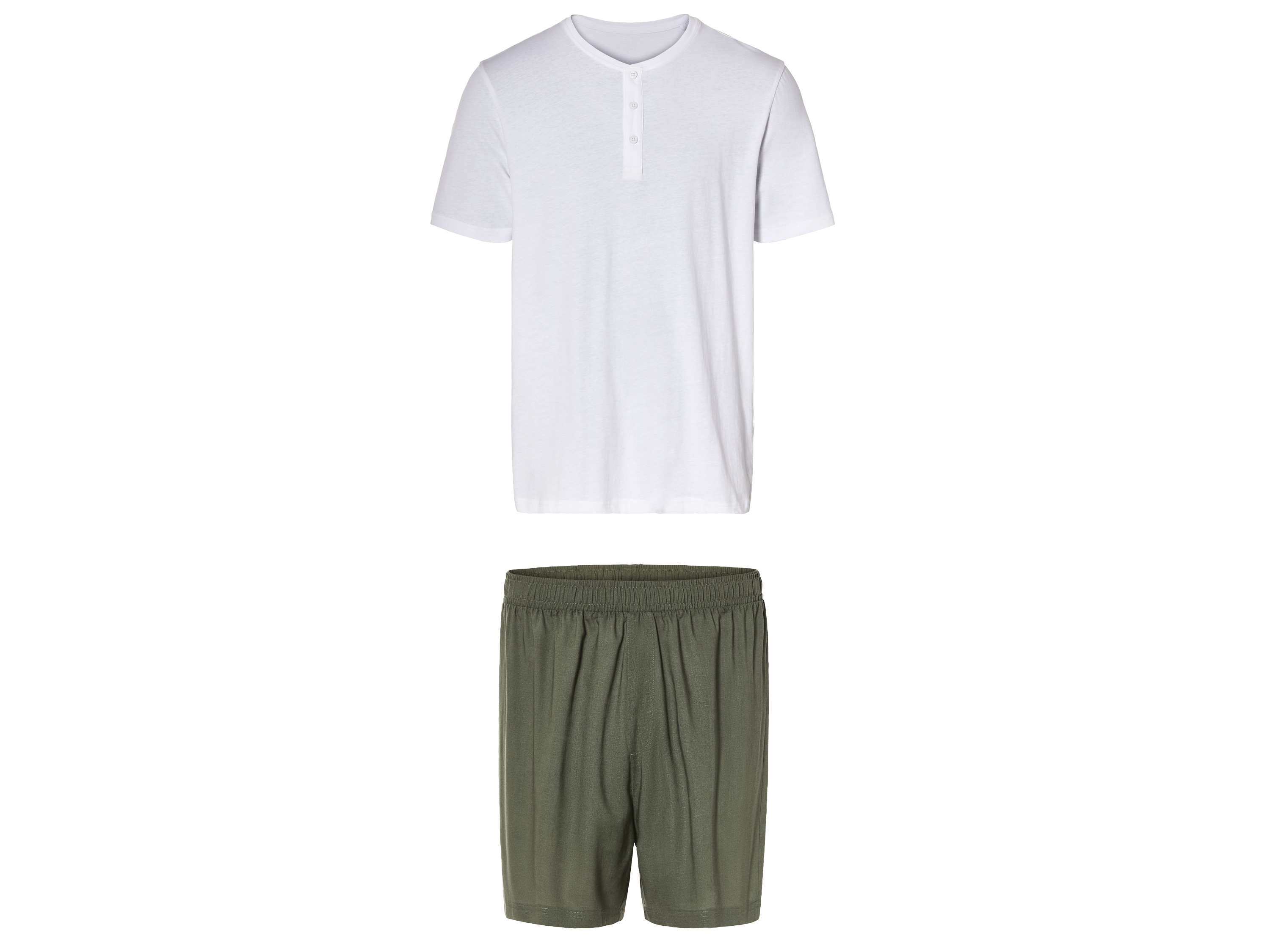 LIVERGY® Ensemble de pyjama homme (blanc/kaki)