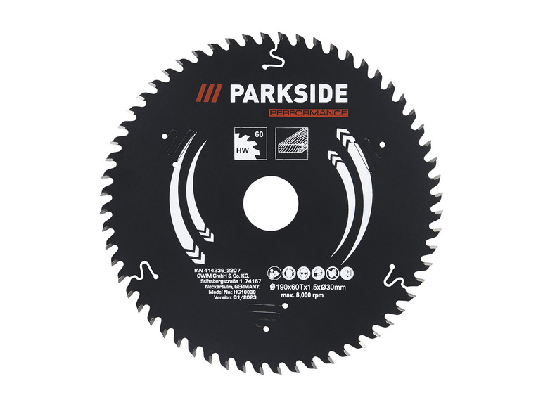 Aller en mode plein écran : PARKSIDE PERFORMANCE® Lame de scie circulaire, 190 x 1,5 x 30 mm - Image 4