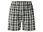Short de pyjama à carreaux vert foncé, gris et blanc avec taille élastique