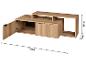 Meuble TV en bois avec porte et étagère, dimensions 122x45x38cm.