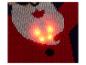 Pull tricoté rouge et blanc avec des lumières LED brillantes