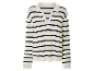 Pull rayé marinière à manches longues.