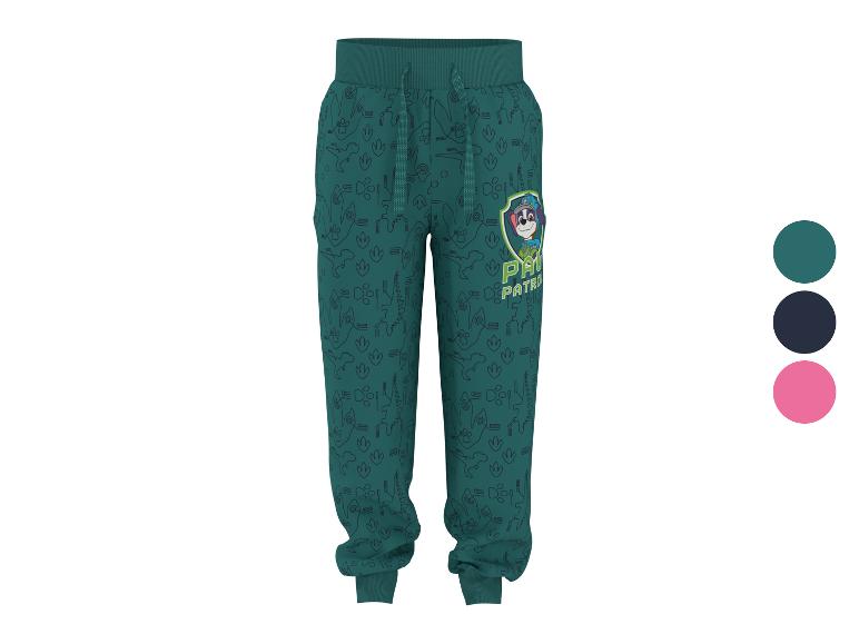 Pantalon de jogging enfant vert foncé avec motifs dinosaures et écusson de personnage de dessin animé