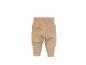 Pantalon de bébé beige en laine avec taille haute et bords côtelés
