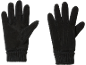 Gants en daim noir pour hommes avec poignets en tricot.