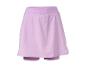 Jupe-short de sport lilas avec taille élastique et short intégré.