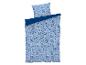 Ensemble de literie enfant, motifs animaux, bleu clair et marine.