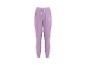 Pantalon de jogging lilas avec cordons de serrage blancs et petit logo blanc.