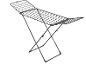 Séchoir à linge pliable gris avec des ailes extensibles.
