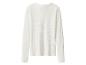 T-shirt blanc côtelé à manches longues.