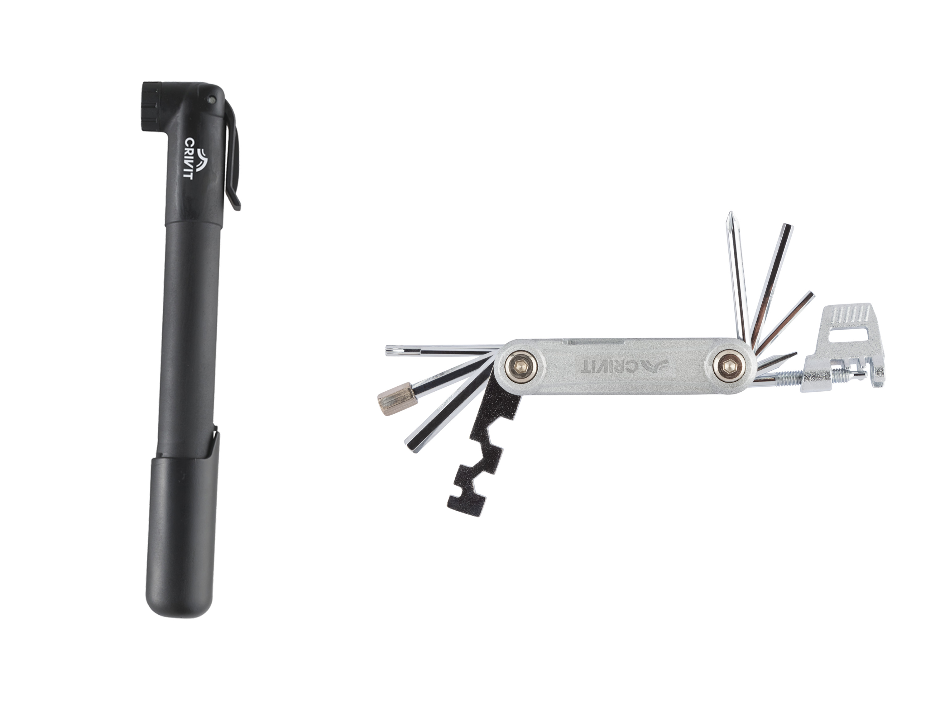 CRIVIT Mini-pompe à vélo ou outil multifonction pour vélo