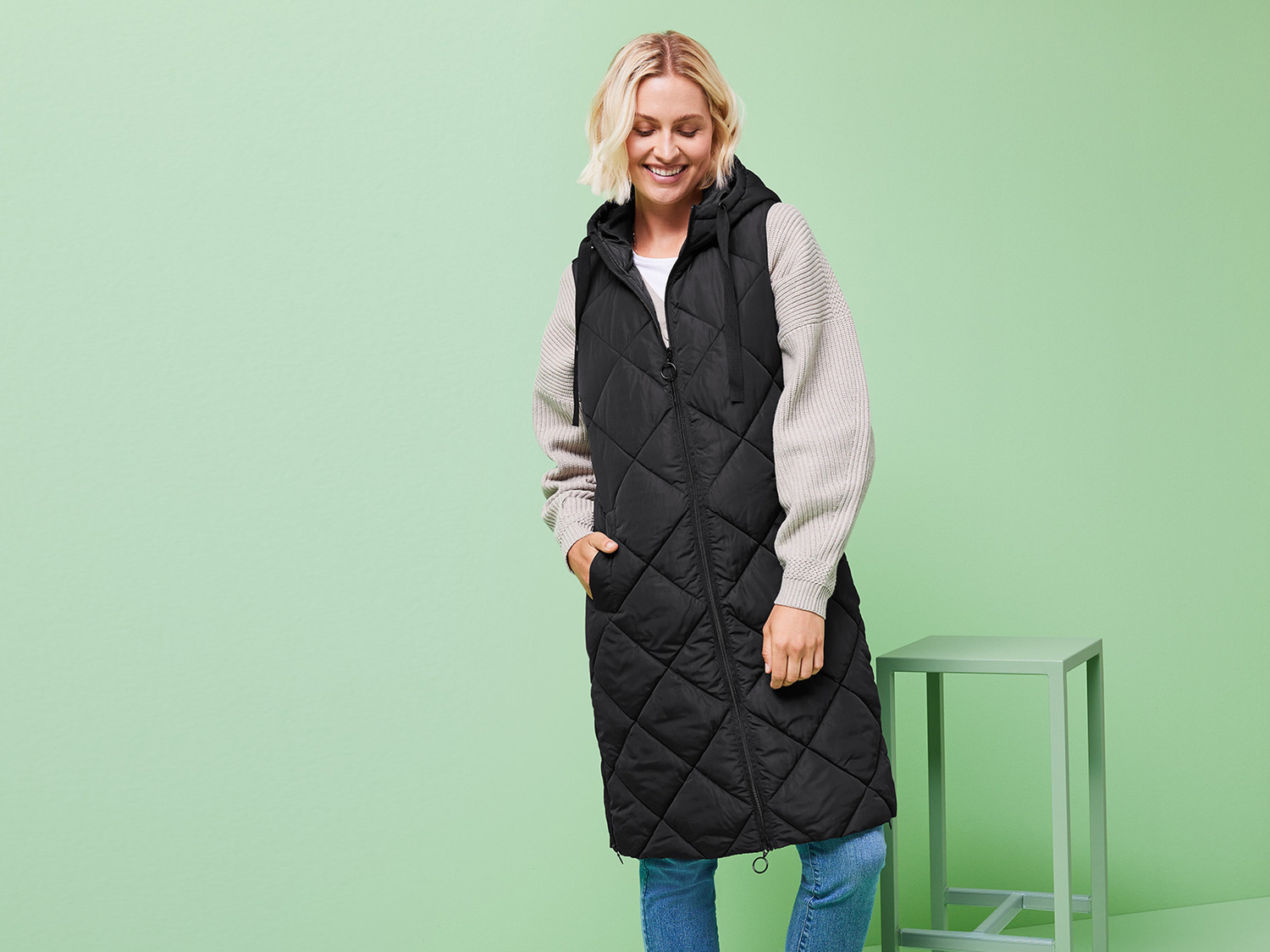 esmara® Doudoune longues sans manches femme