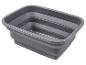 Bassine à vaisselle pliable grise en silicone