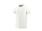 T-shirt blanc uni pour homme, col rond et manches courtes.