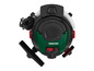 Un aspirateur Parkside vert avec des accessoires.