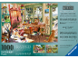 Puzzle de 1000 pièces représentant un atelier d'artiste chaleureux avec vue sur le jardin.